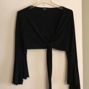 Black Bell Sleeve Shrug